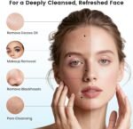 Electric Facial Cleansing Brush, 2-Way Rotating Rechargeable Face Scrubber for Daily and Deep Cleaning, 3 Modes, 3 Brush Heads, Waterproof, Face Wash Brush for All Skin Types - Image 4
