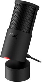 HyperX SoloCast 2 – Gaming USB Condenser Mic for PC, USB-C to USB-A, Built-in Pop Filter, Internal Shock Mount, Plug and Play, 24-bit / 96kHz, Compact Tiltable Stand – Black - Image 2