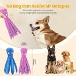 HGB Squeaky Dog Toys - 2 Pack No Stuffing Octopus Crinkle Plush Chew Toys for Puppies Small Medium Large Dogs, Interactive Tug Toys to Keep Dogs Busy - Image 4