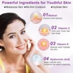 Skin Care Set,6 Pcs Anti-aging Skincare w/Korean Retinol,Hydrate, Moisturize Self Care Facial Skin Care Routine Kit Women Teen Girls Travel Skincare Gift Set,Valentines Birthday Gift for Women Her Mom - Image 4