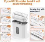 Amazon Basics 8-Sheet Cross Cut Paper and Credit Card Shredder for Security, Heavy Duty, White - Image 7