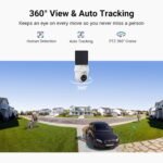 ANSQUE Security Cameras Wireless Outdoor Home System, 4 Camera Kit, No Subscription Fees, Solar Powered, Local Storage, 365-Day Battery Life, 360°PTZ Surveillance, Auto Tracking, 2K Color Night Vision - Image 3