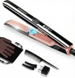 DORISILK 500 Degree High Temp Professional Hair Straightener，30s Fast Heating Ceramic Flat Iron ，2 in 1 Hair Straightener and Curler，Plasma Flat Iron Get Frizz-Free ，Dual Voltage for Travel Using - Image 2