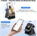 Induction Speaker with Phone Stand 5 in 1 Wireless Bluetooth Audio Black | Phone Speakers Amplifie For iPhone and Android Rechargeable Colorful Light. Birthday Gift for Men Women and Teens - Image 4