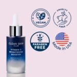 Clean Skin Club Vitamin C Serum & Brightening Booster, Vitamins A, E, D & K, Anti Aging Collagen Clear Facial Care, Glow, Scars, Sun Damage, Age - Image 7