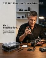 SHOWPIN 122 in 1 Precision Computer Screwdriver Kit, Laptop Screwdriver Sets with 101 Magnetic Drill Bits, Computer Accessories, Electronics Tool Kit Compatible for Tablet, PC, iPhone, PS4 Repair - Image 3