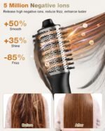7MAGIC 6 in 1 Multi Hair Styler Dryer Brush, 110,000 RPM High-Speed, Negative Ionic, Fast Drying for Professional Blow Dry, Curling, Volumizing, Straightening and Styling, Silver - Image 6