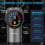 TOLOCO Massage Gun, Deep Tissue Back Massage for Athletes for Pain Relief, Percussion Massager with 10 Massages Heads & Silent Brushless Motor, Fathers Day Dad Gifts, Carbon - Image 3