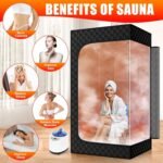 Upgraded Portable Sauna for Home，Relaxation, Steam Sauna for Home with Steamer, Remote Control, Folding Chair, 9 Levels - Image 5
