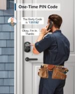 TEEHO TE001 Keyless Entry Deadbolt with Keypad for Front Door, Matte Black | ANSI Grade 3 Security, 20 User Codes, Low Battery Alert, IP54 Waterproof, One Touch Lock, Anti-Peep Password & 2 Backup Keys - Image 5
