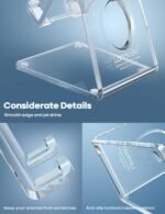 Lamicall Cell Phone Stand, Desk Accessories - Clear Office Cell Phone Holder, Acrylic Phone Stand, Desktop, Acrylic Office Supplies Desk Decor Accessories, Suitable for iPhone, 4-8'' Phone, Gifts - Image 6