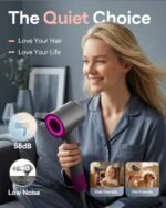 Hair Dryer, 160000RPM with 500M Ionic Negative, Blow Dryer with Diffuser, Fast Drying Hairdryer for Women and Men, Thermo-Control Lightweight Quiet for Curly Hair, Home Travel Salon - Image 5