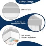 Baby Playpen with Mat, 50x50 Inch Playpen with Mat Waterproof for Babies and Toddlers Play Pen Playards Safety Gate Fence Active Center Indoor - Image 6