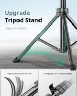 SENSYNE 62" Phone Tripod for iPhone, Extendable Selfie Stick Tripod Stand with Wireless Remote and Phone Holder, Cell Phone Tripod for Video Recording, Compatible with iPhone Android - Image 4