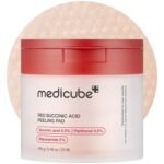medicube Toner Pads Red Succinic Acid Panthenol Facial Peeling Pad | Exfoliating Toner Pad for Breakout-Prone Skin | Niacinamide, AHA, BHA, and Soothing Panthenol - Non-Comedogenic, 70 Pads (1 Pack) - Image 2