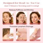 BAIMEI IcyMe Rose Quartz Roller & Gua Sha Facial Tool Set for Depuffing | Cooling Face Roller for Lymphatic Massage,Sculpting Tool for Face, Eyes & Neck, Skin Care Gifts for Women,Spa & Travel Use - Image 7