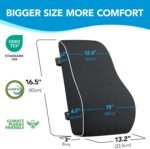 Lumbar Support Pillow for Office Chair, Office Home Essentials,Gifts for Mom,Dad, Back Support Pillow for Car, Chair Cushions,Back Pain Relief Improve Posture,Mesh Cover Double Adjustable Straps - Image 9