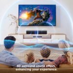 MZEIBO Sound Bar,50W for Smart TV Bluetooth 5.3 Speaker 17 Inch TV Speaker with ARC/Optical/AUX Connections - Image 5