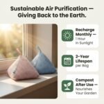 4 pack Naturally Activated Bamboo Charcoal Air Purifying Bags | Natural Home Deodorizer Bag | Charcoal Bag Odor Absorber For Pets | Odor Eliminator & Moisture Absorber Air Freshener Bag (200g Pyramid) - Image 7