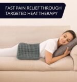 GENIANI Back Pain & Relaxation Gifts for Women – Electric Heating Pad for Back, Neck & Shoulders, Soft Microplush Electric Throw Heating Pad for Period Comfort, Fast Heating, Auto Shut Off, 12"x24" - Image 4