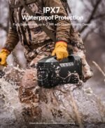IPX7 Waterproof Outdoor Bluetooth Speaker, Wireless, 90W(Peak), 32H Playtime, Floating Design, Deep Bass & Loud Stereo Sound, Portable with Handle, Rugged for Pool, Beach, Kayaking, Hiking, Black - Image 4