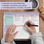 Taja Weekly To Do List Notepad, Undated Weekly Planner Pad, 8.5" x 11" | Large Desk Planner, Weekly Task Planning, College School Supplies, for Home and Office, 52 Sheets, Violet Dream - Image 8