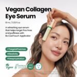 AXIS-Y Vegan Collagen Eye Serum with 2% Niacinamide, Peptides, 0.33 fl. oz. | Vegan Korean Eye Cream with Cooling Roller for Wrinkles, Fine Lines, Dark Circles, Puffiness & Deep Hydration - Image 3
