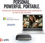 Poly Sync 20 USB-C Personal Portable Smart Speakerphone (Plantronics) – Long Battery Life – Noise/Echo Reduction -Works w/Teams (Certified), Zoom, PC, Mac, Mobile – Amazon Exclusive - Image 3