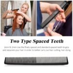 5 Pieces Hair Cutting Comb Barber Hair Styling Combs Fine Teeth Carbon Hairbrush Set Anti Static Heat Resistant Hairdressing Tapered Hairbrush for Men Women - Image 6