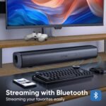 RIOWOIS 17" Sound Bar, Home Theater Surround Sound System for TV | Bass Reflex Port, Compatible with Fire TV Remote, Support Optical/AUX/Bluetooth 5.3 Input, Compact Design, Wall-mountable - Image 6