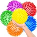 SHARLOVY 3.5” Large Dog Toys Ball, 6 Pack Squeaky oys, Durable for Aggressive Chewers, Spiky Ball for Clean Teeth and Training, Fetch Toys for Large Dogs, for Puppy Chew and Teething - Image 2