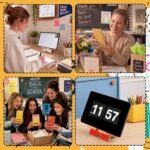 Novabright 24 Pcs Back to School Gift Phone Stands School Supplies Pattern Bulk Bamboo Phone Stands Compatible with All Cellphones for End of Year Back to Classroom Retirement Party Favors - Image 5