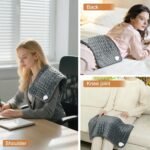 Electric Heating pad with 6 Heat Settings, Auto Shut Off, Dry Electric Heating for Back Neck Knee Arms Legs Shoulder Heat Pads for Christmas Birthday Father Mother's Day (24"X12", Gray Green) - Image 6