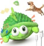 GUKCO Interactive Moving Dog Toys – Plush Chew Toy with Bouncing Ball, Music & Recording | Rechargeable Self-Play Toys for Small, Medium & Large Dogs to Keep Them Engaged (Turtle) - Image 2