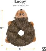ZippyPaws Loopy - No Stuffing Dog Toys to Keep Them Busy, for Small, Medium, & Large Dogs, Squeaky Pet Toy for Boredom, Unstuffed Chew Toy, Soft Plush Puppy Products, Hedgehog - 10" - Image 6