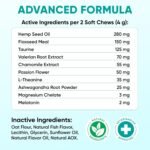 Hemp Calming Chews for Dogs - Dog Calming Chews for Anxiety Relief, Stress, Separation, Fireworks, Thunder, Travel, Vet Visits - USA Product - 120 Soft Treats with Melatonin, Chamomile, Passion Flower - Image 9