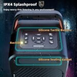 Foxdawn Party Bluetooth Speaker: 240W Peak Loud Sound, Deep Bass, 15H Playtime, Fast Charge, IPX4 Waterproof, TWS, Led Light Show, Large Portable Wireless Speakers for Outdoor, Camping, Backyard, Home - Image 7