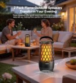 Outdoor Speakers with Ligths Gifts for Men Multi-Sync up to 100 Speakers | IPX5 Waterproof, HD Stereo Sound, Auto-Pairing, House Warming Gifts, Lanterns for Camp|Patio|Pool|Yard, Cool Stuff - Image 3