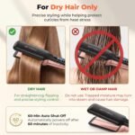 HITTIONA 1.75” Wide Ceramic Hair Straightener for Long Hair, Fast Styling | Infrared Ionic Flat Iron With Sonic Vibration Anti-Frizz Styling, 5s Fast Heat-Up For Leave Silky Smooth Look - Image 10