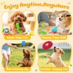 KIPRITII 25 Pack Various Dog Toys Set – Ideal for Teething, Entertainment & Interactive Play, Includes Puppy Toys, Rope Toys, Treat Balls and Squeaky Dog Toys - Image 4