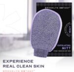 Brooklyn Botany Exfoliating Mitt for Bath and Shower – Heavy Duty Exfoliating Body Scrubber for Massage and Dead Skin Remover for Body – 1 Mitt - Image 3