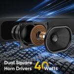 RIOWOIS 17" Sound Bar, Home Theater Surround Sound System for TV | Bass Reflex Port, Compatible with Fire TV Remote, Support Optical/AUX/Bluetooth 5.3 Input, Compact Design, Wall-mountable - Image 5