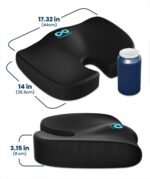 Everlasting Comfort Doctor Recommended Memory Foam Seat Cushion for Office Chairs & Car - Ergonomic Office Desk Accessories - Cushions for Tailbone Pain Relief, Sciatica (Black, Large) - Image 10