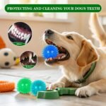 9 Pack Squeaky Dog Balls 2.5″ Dog Toys Balls for Small Medium Dogs Pet Puppy Chew Toys for Teething No Odor Durable Spiky Balls for Teeth Cleaning and Training for Small Dogs（Small） - Image 6