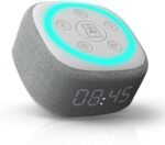 Gemini Home Speaker with AI Voice Assistant Access & Built-in Mic, Bluetooth White Noise Machine for Bedroom, 16 Sleep Sounds, 8 RGB Night Light Modes, LED Clock Display (BRS-180) | White noise machine for bedroom - 16 sleep sounds, 8 RGB night light modes - rich audio sound - white - Image 2