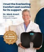 Everlasting Comfort Doctor Recommended Memory Foam Seat Cushion for Office Chairs & Car - Ergonomic Office Desk Accessories - Cushions for Tailbone Pain Relief, Sciatica (Black, Large) - Image 8