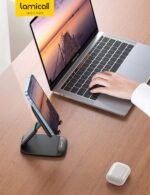 Lamicall Cell Phone Stand for Desk - [Height Adjustable] Foldable Mobile Phone Holder, Portable Stand for iPhone 17 16 15 14 13 12 11 Pro Max Plus Air, Galaxy S25, Office Gift, Telephone Accessories - Image 8