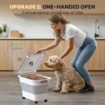 20-23 Lbs Dog Food Storage Container,Collapsible Dog Food Container | Pet Food Storage Container with Transparent Airtight Lid,Multifunctional for Dog Cat,Rice,Flour,Scoop and Small Container - Image 6