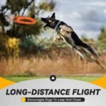 FUSOTO Dog Ring Toy, Indestructible Flying Discs for Throwing Catching, Water Floating Dog Training Ring for Medium Large Breeds (Orange - φ9 inches) - Image 5