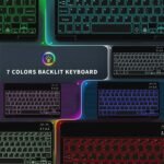 Backlit Bluetooth Keyboard Small Portable Wireless Keyboard Rechargeable Illuminated for Android Samsung Tablet Cell Phone Smartphone iPad A16 11th 10th Generation iPad Pro Air Mini iPhone (Black) - Image 4